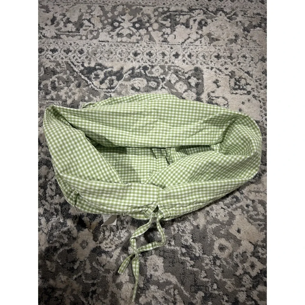 Pottery‎ Barn Kids Green Gingham Easter Basket Liner Large